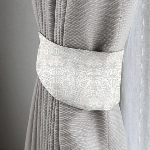 Pure Honeysuckle & Tulip Embroidery Lightish Grey Tieback