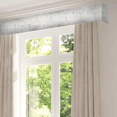 Pure Honeysuckle & Tulip Embroidery Lightish Grey Pelmet