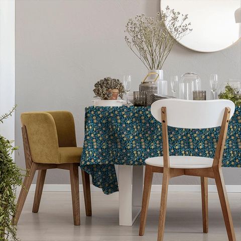 Fruit Velvet Indigo/Slate Tablecloth