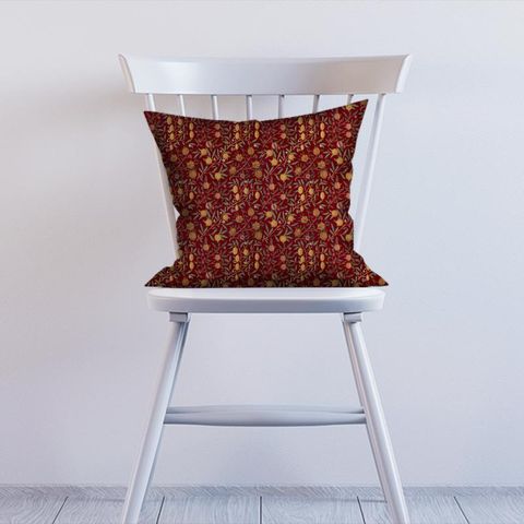 Fruit Velvet Madder/Bayleaf Cushion