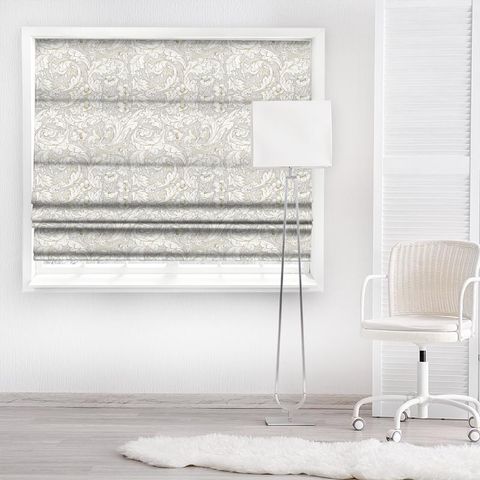 Pure Bachelors Button Print Horned Poppy Grey Made To Measure Roman Blind