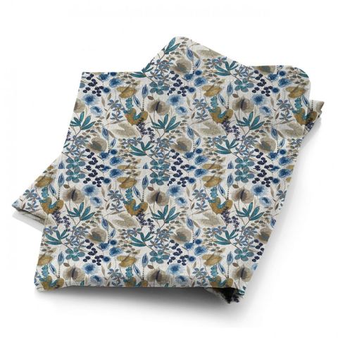 Nalina Indigo / Mustard / Stone Fabric