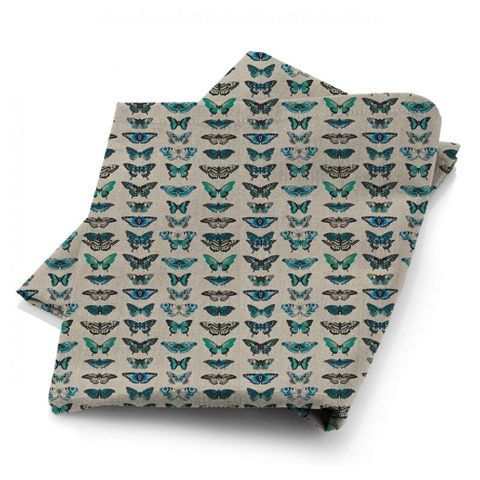 Papilio Lagoon / Indigo / Emerald Fabric