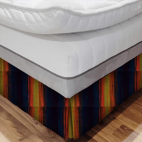 Amazilia Velvets Mustard / Papaya / Indigo Bed Base Valance