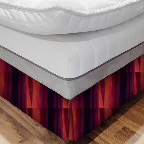 Amazilia Velvets Papaya / Raspberry / Loganberry Bed Base Valance