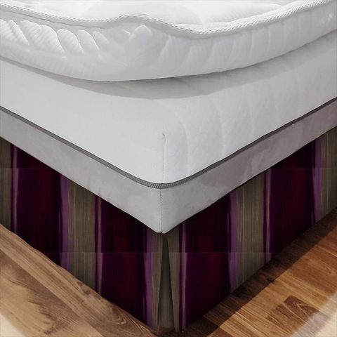 Amazilia Velvets Stone / Loganberry / Raspberry Bed Base Valance