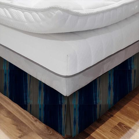 Amazilia Velvets Cocoa / Lagoon / Blueberry Bed Base Valance