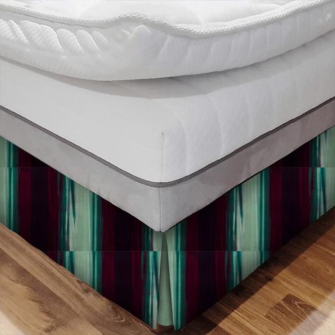 Amazilia Velvets Lagoon / Raspberry / Loganberry Bed Base Valance