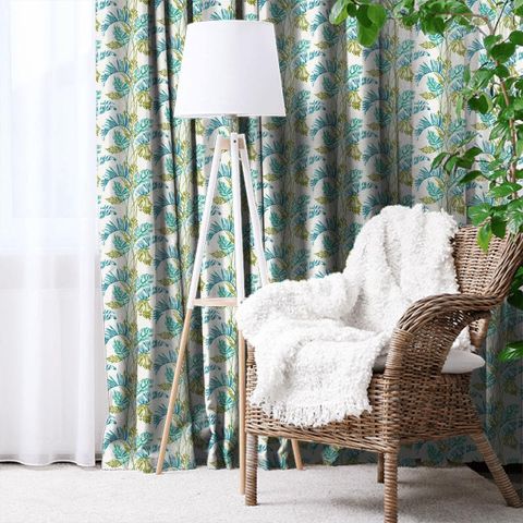 Toshiko Emerald / Zest / Marine Made To Measure Curtain