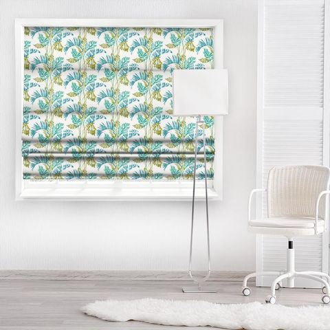 Toshiko Emerald / Zest / Marine Made To Measure Roman Blind