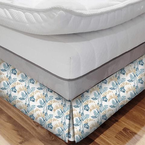 Toshiko Ink / Sky / Stone Bed Base Valance