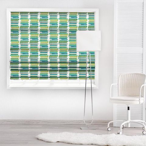 Calcine Emerald / Zest / Marine Made To Measure Roman Blind