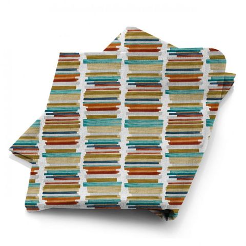Calcine Paprika / Teal / Olive Fabric