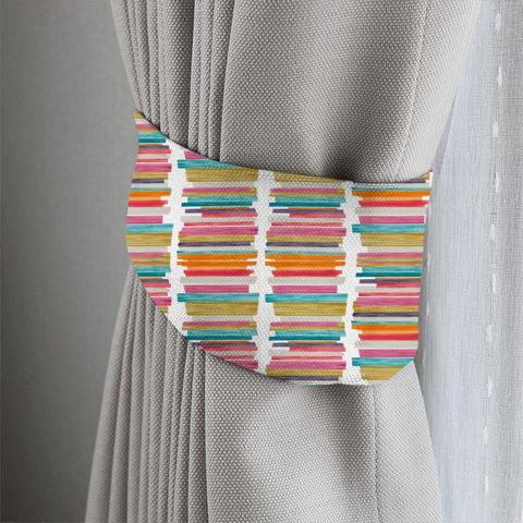 Calcine Teal / Fuchsia / Mandarin Tieback