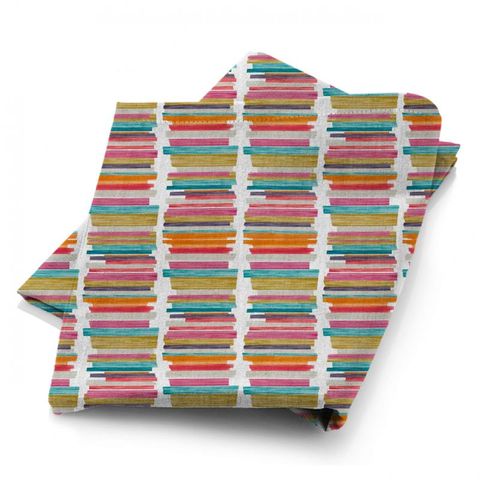 Calcine Teal / Fuchsia / Mandarin Fabric