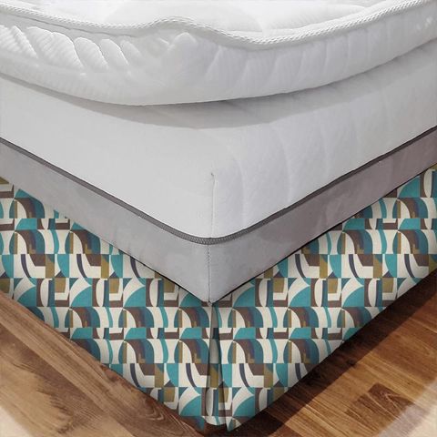 Bodega Ink/Marine/Ochre Bed Base Valance