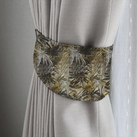 Celadon Saffron / Charcoal / Steel Tieback