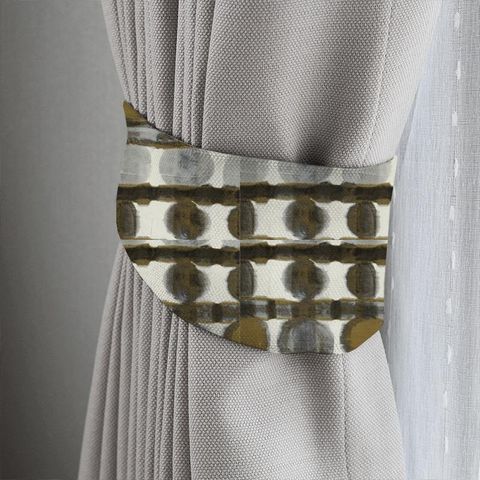 Delphis Charcoal/Gold Tieback