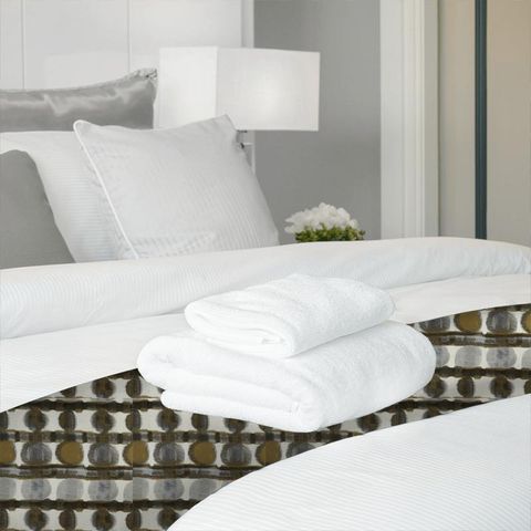 Delphis Charcoal/Gold Bed Runner