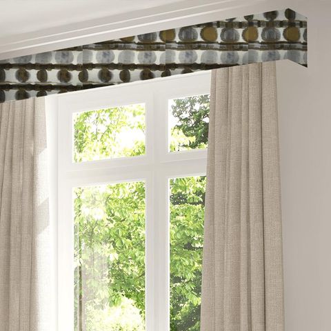 Delphis Charcoal/Gold Pelmet