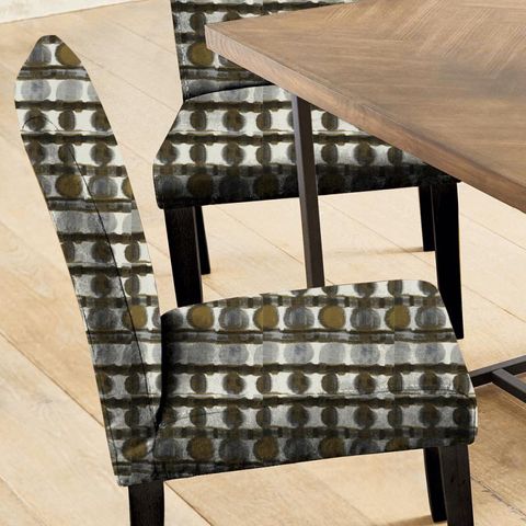 Delphis Charcoal/Gold Seat Pad Cover