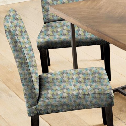 Rhythm Teal / Linden / Charcoal Seat Pad Cover