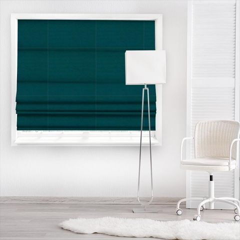 Florio Teal Made To Measure Roman Blind