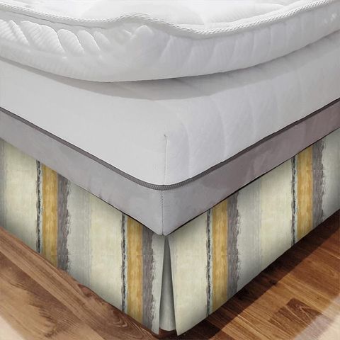 Setola Mustard / Charcoal / Maize Bed Base Valance