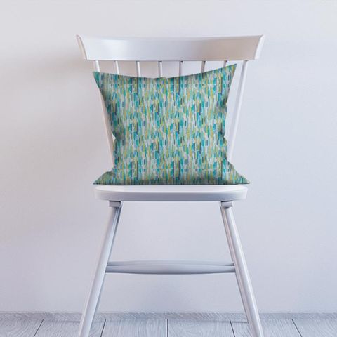 Trattino Turquoise / Ocean / Marine Cushion