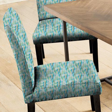 Trattino Turquoise / Ocean / Marine Seat Pad Cover