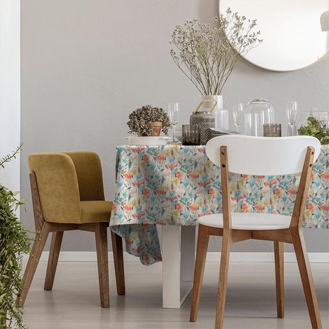Verdaccio Coral / Maize / Cornflower Tablecloth
