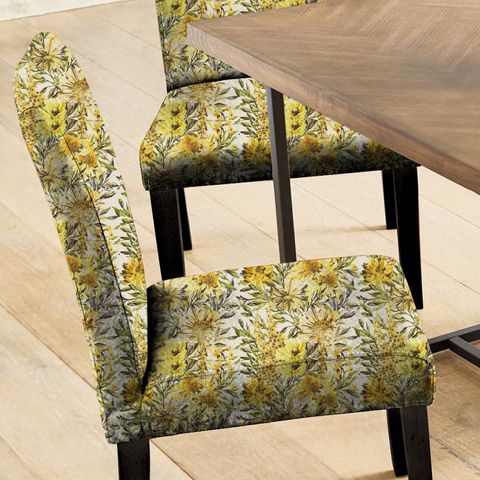 Floreale Maize/Mustard/Sage Seat Pad Cover