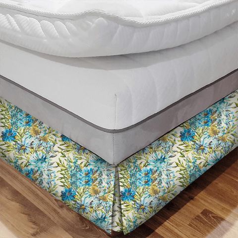 Floreale Turquoise / Ocean / Marine Bed Base Valance