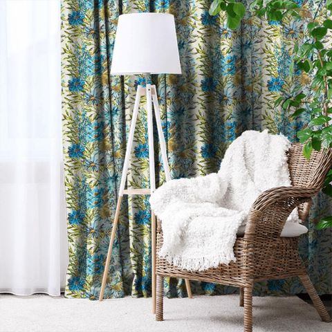 Floreale Turquoise / Ocean / Marine Made To Measure Curtain