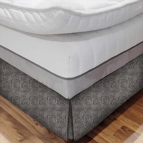 Fractal Charcoal Bed Base Valance
