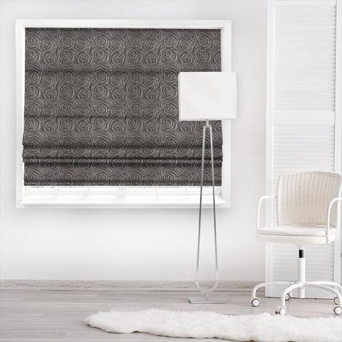 Fractal Charcoal Made To Measure Roman Blind