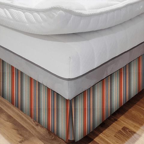 Spectro Stripe Teal/Sedonia/Rust Bed Base Valance