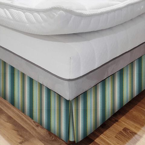 Spectro Stripe Emerald / Marine / Lichen Bed Base Valance
