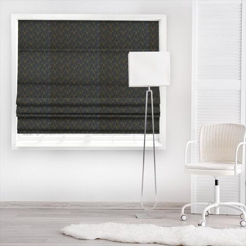 Zola Charcoal/Gold Made To Measure Roman Blind