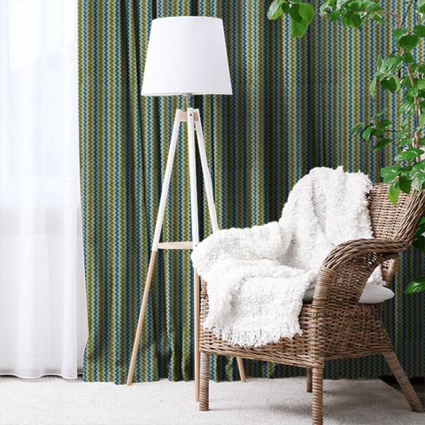 Maseki Emerald/Ochre Made To Measure Curtain