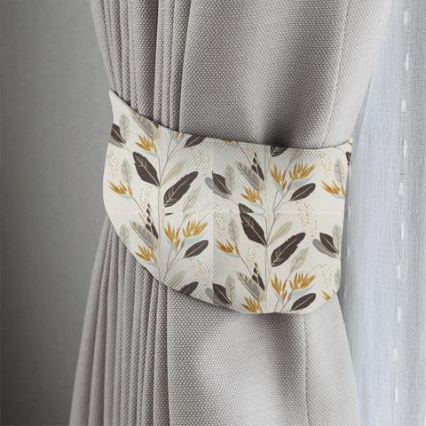 Llenya Honey/Jet/Jute Tieback