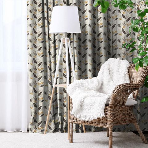 Llenya Honey/Jet/Jute Made To Measure Curtain