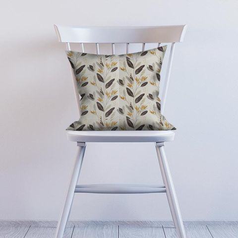 Llenya Honey/Jet/Jute Cushion