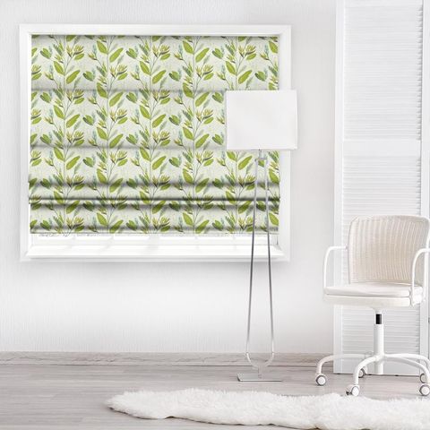 Llenya Lime/Jade/Pebble Made To Measure Roman Blind