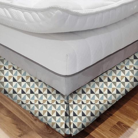 Mehari Sky/ Maize/ Charcoal Bed Base Valance