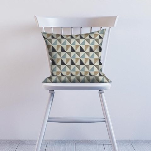 Mehari Sky/ Maize/ Charcoal Cushion