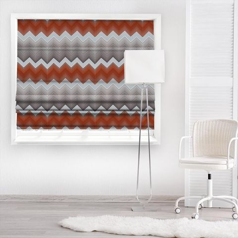 Equalize Equalize Rust/Sky Made To Measure Roman Blind