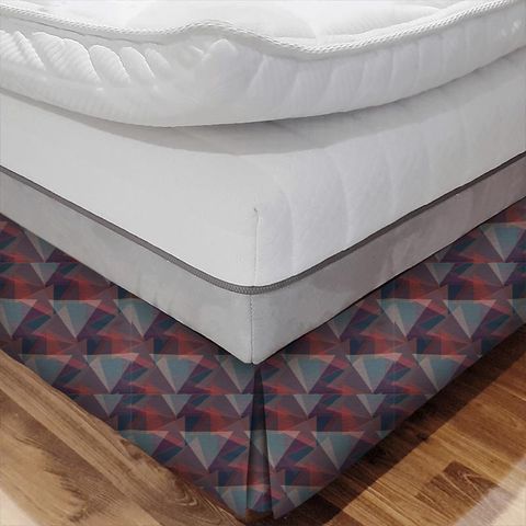 Adaxial Ink/Tulip/Coral Bed Base Valance