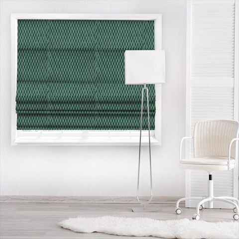 Irradiant Emerald Made To Measure Roman Blind