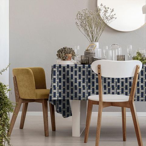 Saki Indigo/Ochre Tablecloth